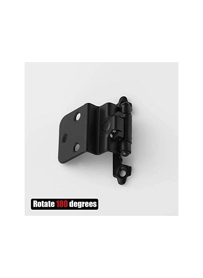 PROMASS promass Inset Cabinet Door Hinges Black, 2Pcs 1 Pairs, Flush Face Mount Cupboard Self-Closing Kitchen Cabinet Hardware Hinges  - Image 5