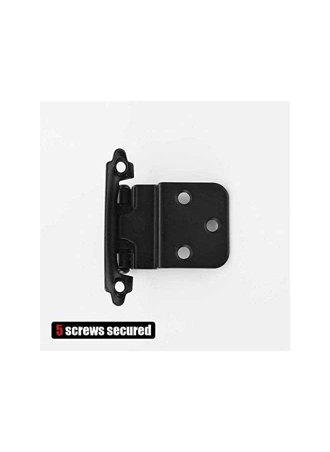 PROMASS promass Inset Cabinet Door Hinges Black, 2Pcs 1 Pairs, Flush Face Mount Cupboard Self-Closing Kitchen Cabinet Hardware Hinges  - Image 4