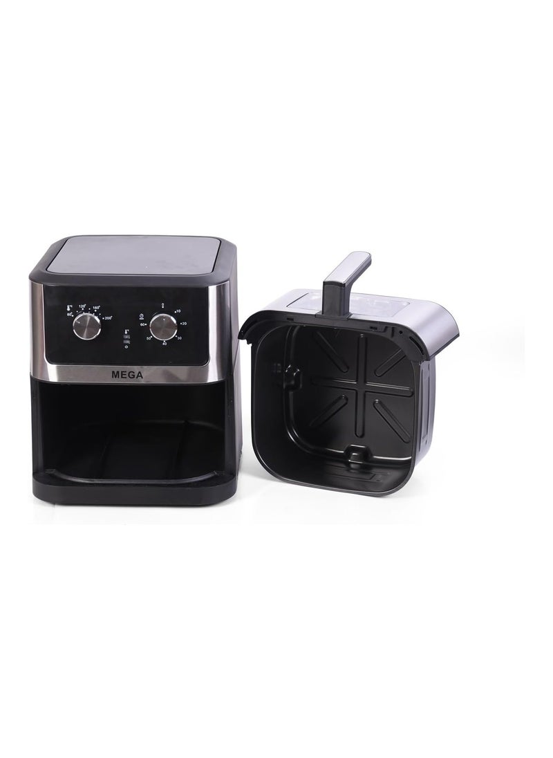 MEGA - Mega Air Fryer Without Oil, 8 Liter Capacity, 2500 Watt - Black - Image 1