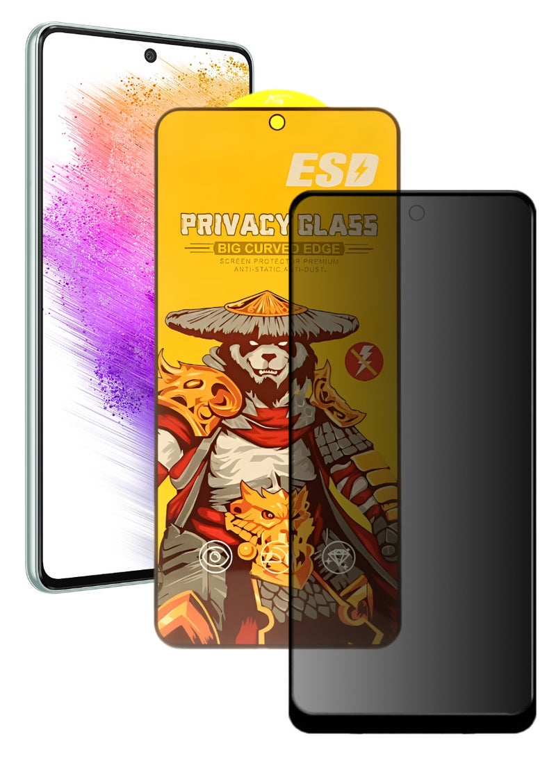 ESD Tempered Dustproof Privacy Glass Screen Protector Compatible For Samsung Galaxy A72 - Image 1