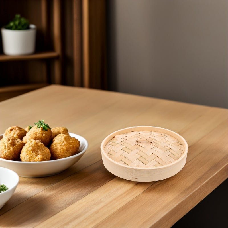 🍳 غطاء بامبو بيج متين لأدوات الطبخ في المطبخ للاستخدام المنزلي - Image 4