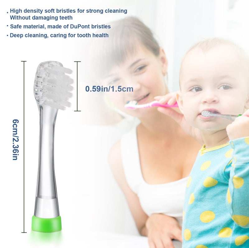 KOPBTBOY Baby Toothbrush Heads Compatible with Papablic BabyHandy/Toddler Sonic Electric Toothbrushes, Compatible with Brush-Baby BabySonic/Seago SG902/SG602, 5 Pack (18-36 Month) - Image 2