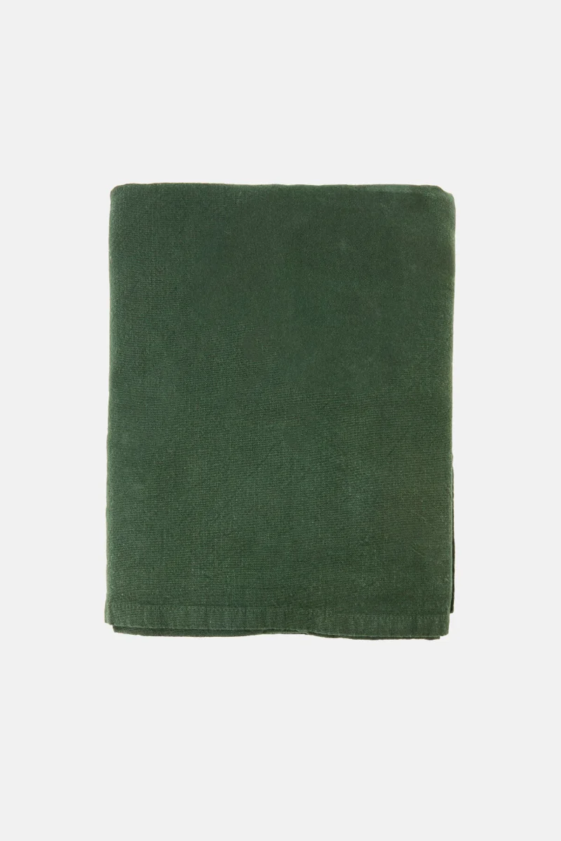 Muy Mucho Textured Tablecloth 140 x 180 cm, Dark Green