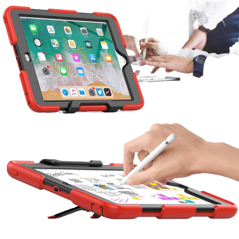 DGG حافظة آيباد مقاومة للصدمات متوافقة مع iPad 9.7 باللون أزرق مقاوم للصدمات باللون الأزرق - Image 3