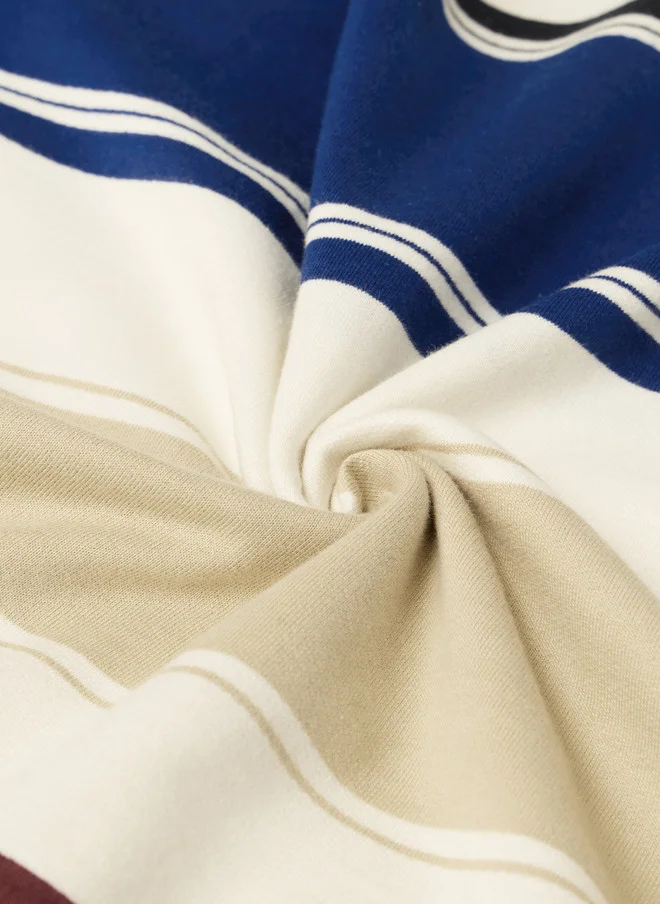 The Souled Store  The Souled Store Men Oversized Fit Striped Multi Rugby Polo  | Best Price UAE