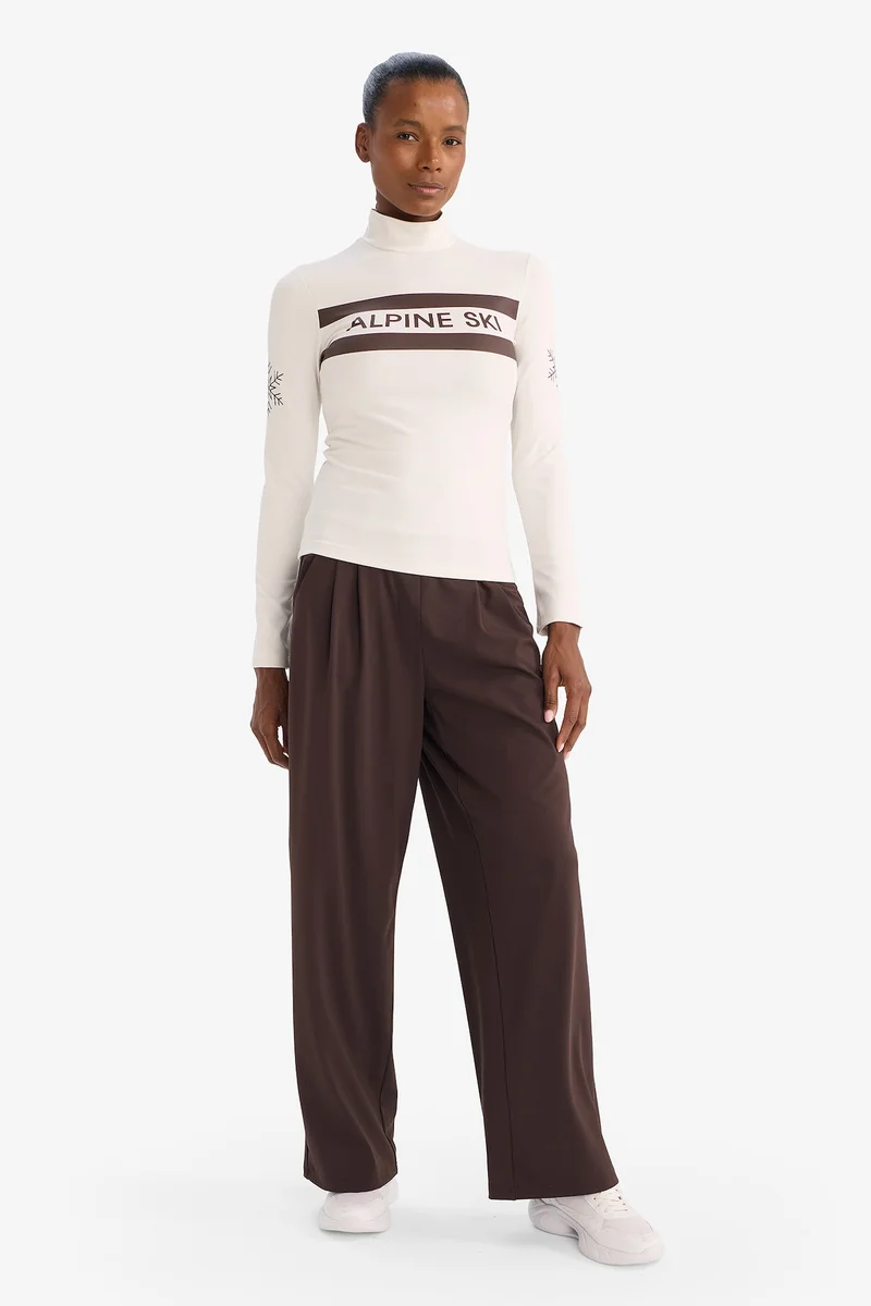 Defacto Slim Fit Stand Collar Inner Pocket Brushed Fleece Sports T-Shirt