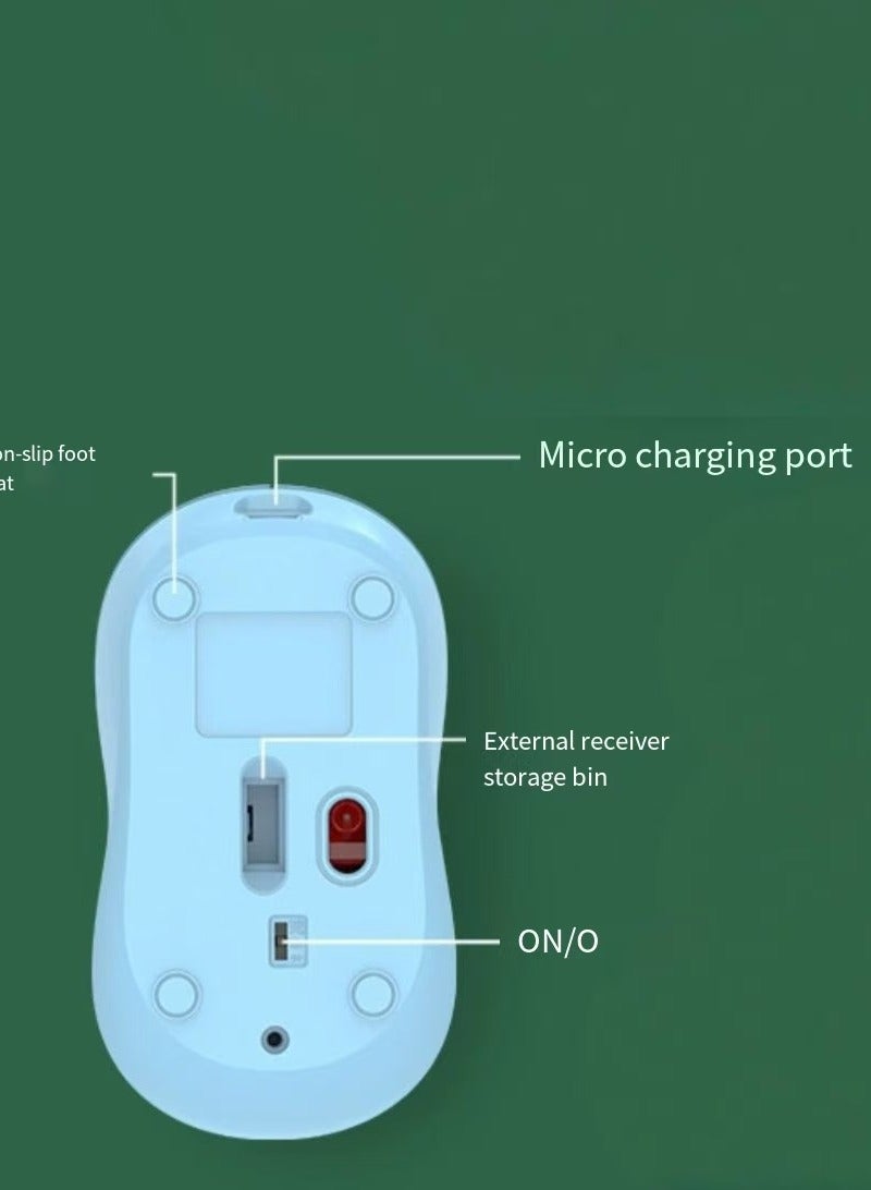 Wireless mouse, rechargeable Bluetooth mouse, (2.4G Bluetooth) - Image 4