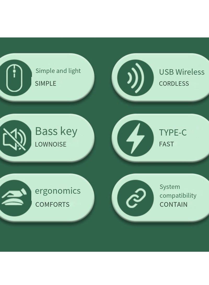 Wireless mouse, rechargeable Bluetooth mouse, (2.4G Bluetooth) - Image 2