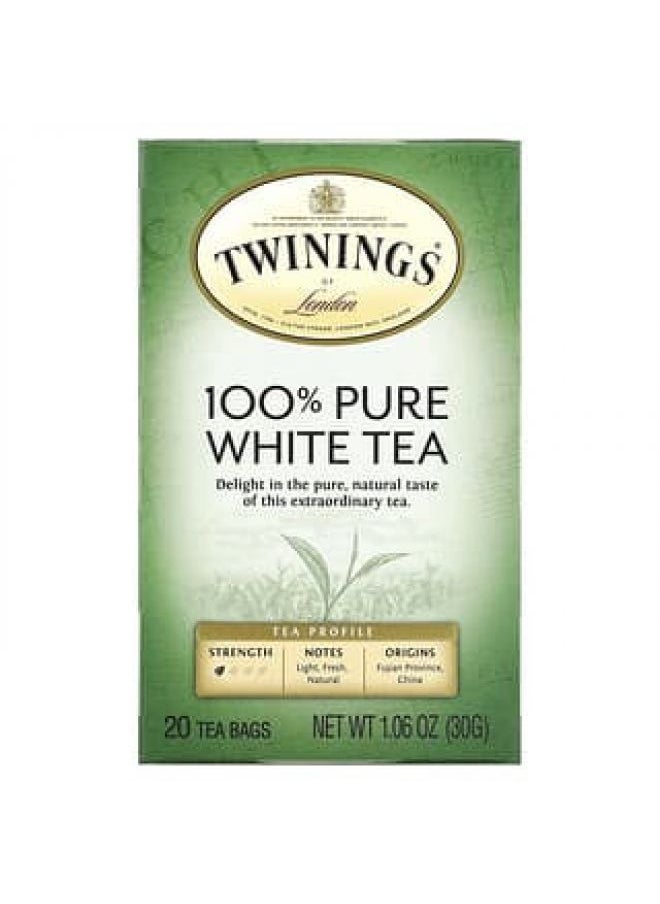 Twinings - Twinings, 100% Pure White Tea, 20 Tea Bags, 1.06 oz (30 g) - Image 1