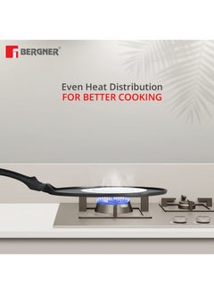 BERGNER BERGNER Senator Die-Cast Aluminium Non-Stick Dosa Tawa, 28cm, Black  - Image 3