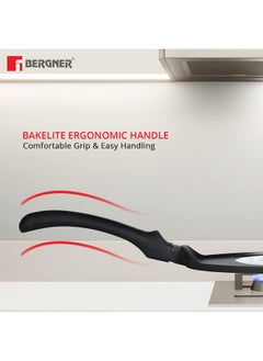 BERGNER BERGNER Senator Die-Cast Aluminium Non-Stick Dosa Tawa, 28cm, Black  - Image 4