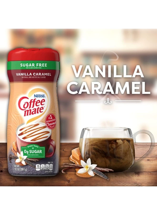 Coffee Mate Nestlé Coffee-Mate Sugar-Free Vanilla & Caramel Flavored Coffee Creamer, 10.2 oz - Image 4
