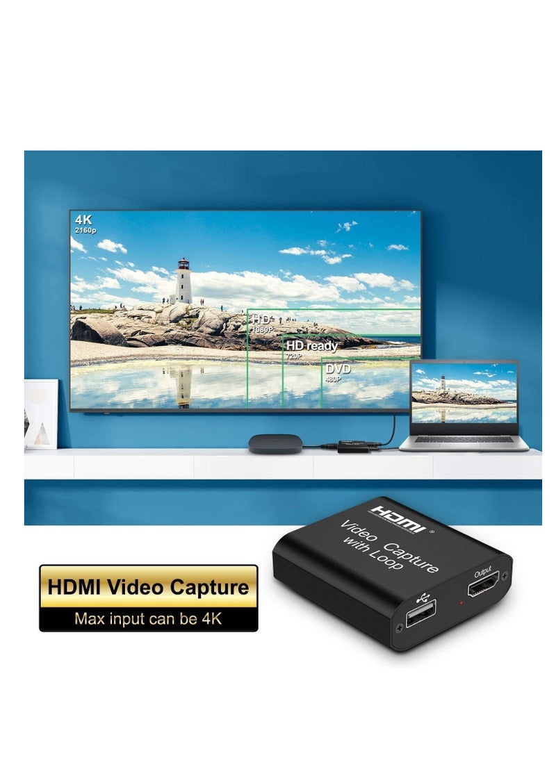 4K HDMI Video Recorder Module with Loop, External 1080P Full HD FHD Gaming Video Recorder for Live Streaming, Radio or Video Conference (1pc)  - Image 4