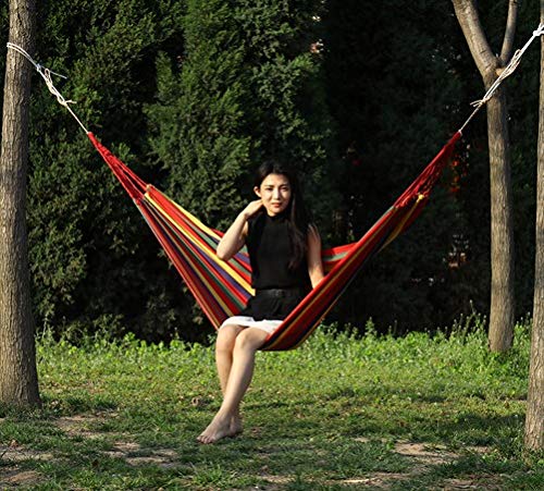 Luxafare Outdoor Beach Garden Camping Canvas Fabric Portable Curved Strip Ultralight Hammocks2 Person - Image 5