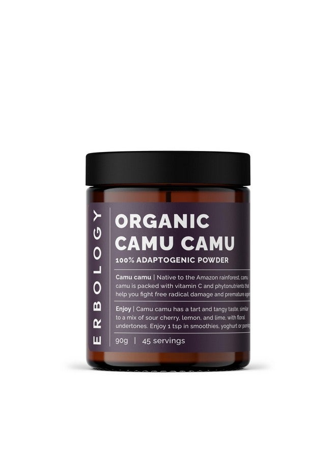 Erbology Organic Camu Camu Powder 3.2 oz - 45 Servings - Skin Health and Immunity Support - Rich in Vitamin C - Sustainably Sourced Straight from Farm in Peru - Small Batch - Vegan - GMO-free - Image 1