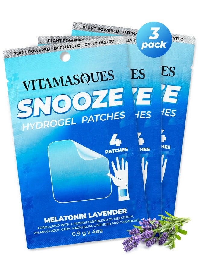 Vitamasques Vitamasques Sleep Patches for Adults, SnoozeMe Wellness Hydrogel Patch (3-Pack) - Sleeping with Lavender, Melatonin, & Valerian Root - Cruelty-Free, Korean Skin Care Sleep Patch  - Image 1
