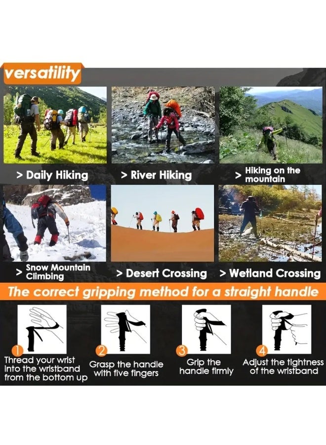 بانفيل عبوتان من عصي المشي التلسكوبية القابلة للطي - عصي مشي خفيفة الوزن وقابلة للتعديل ومضادة للصدمات للرجال والنساء - مثالية للمشي لمسافات طويلة والتخييم وتسلق الجبال وحمل حقائب الظهر - Image 3