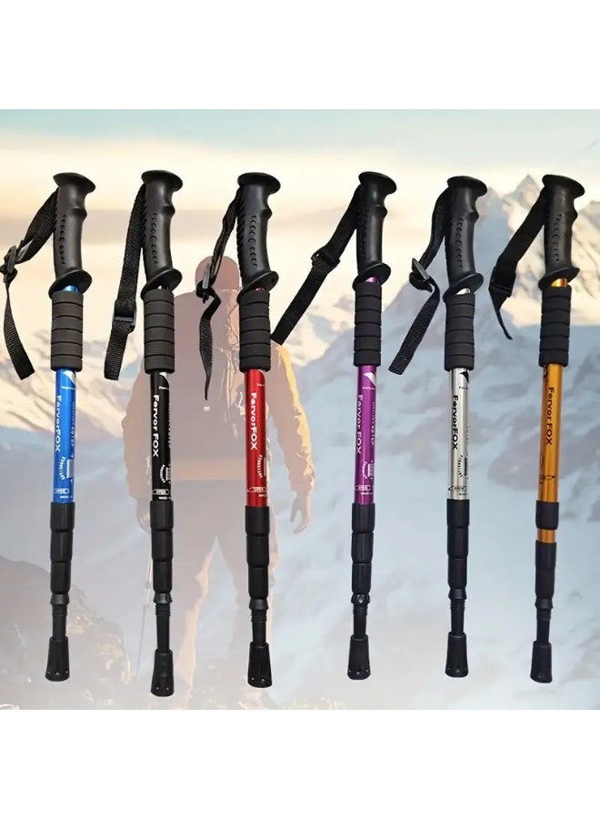 بانفيل عبوتان من عصي المشي التلسكوبية القابلة للطي - عصي مشي خفيفة الوزن وقابلة للتعديل ومضادة للصدمات للرجال والنساء - مثالية للمشي لمسافات طويلة والتخييم وتسلق الجبال وحمل حقائب الظهر - Image 2