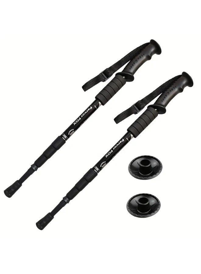 بانفيل عبوتان من عصي المشي التلسكوبية القابلة للطي - عصي مشي خفيفة الوزن وقابلة للتعديل ومضادة للصدمات للرجال والنساء - مثالية للمشي لمسافات طويلة والتخييم وتسلق الجبال وحمل حقائب الظهر - Image 4