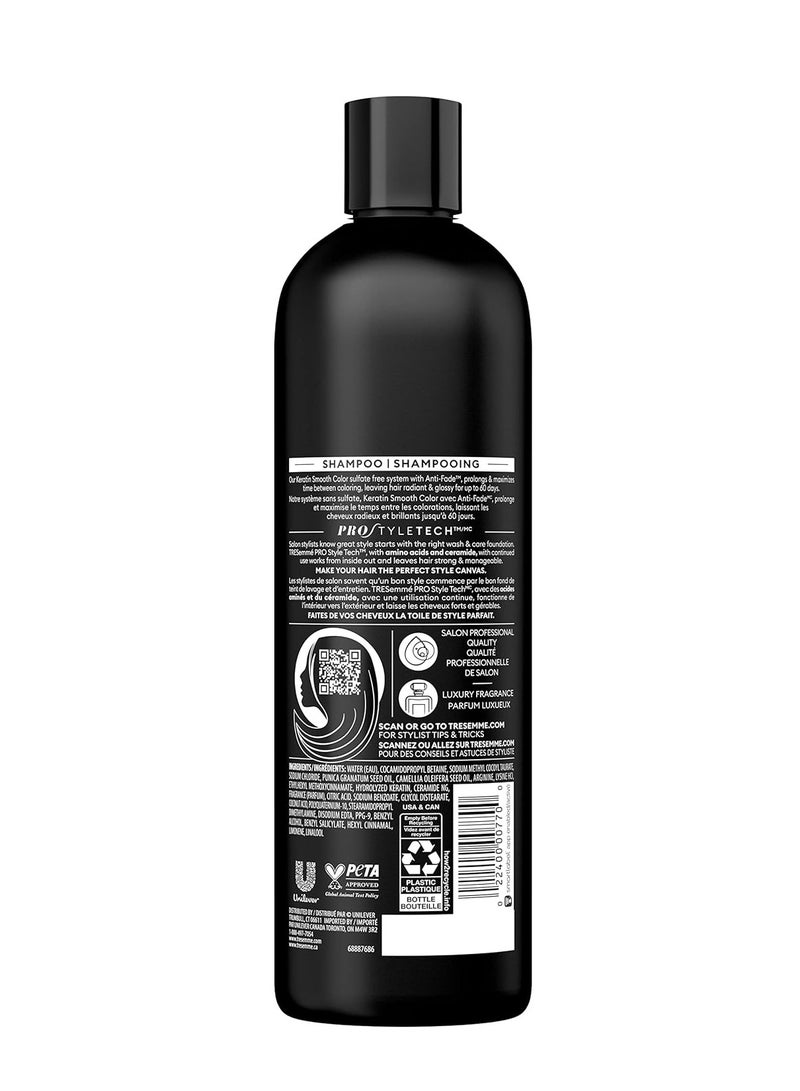 TRESemmé Keratin Smooth Color Sulfate-Free Shampoo for Color-Treated Hair Formulated With Pro Style Technology 20 oz - Image 2