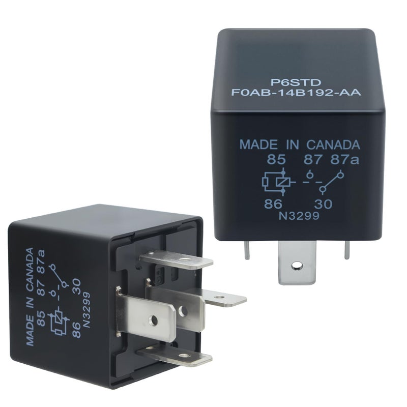 PWEOW P6SDT FOAB14B192AA Relay 40A 12VDC 5Pin Relay for Ford Ford F150 Explorer Expedition Electrical System 2 Pack - Image 3