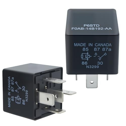 PWEOW P6SDT FOAB14B192AA Relay 40A 12VDC 5Pin Relay for Ford Ford F150 Explorer Expedition Electrical System 2 Pack - Image 1