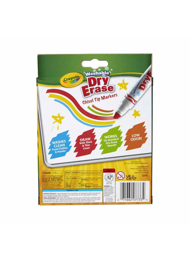 Crayola 10 Ct Wedge Tip Dry-Erase Markers  Washable