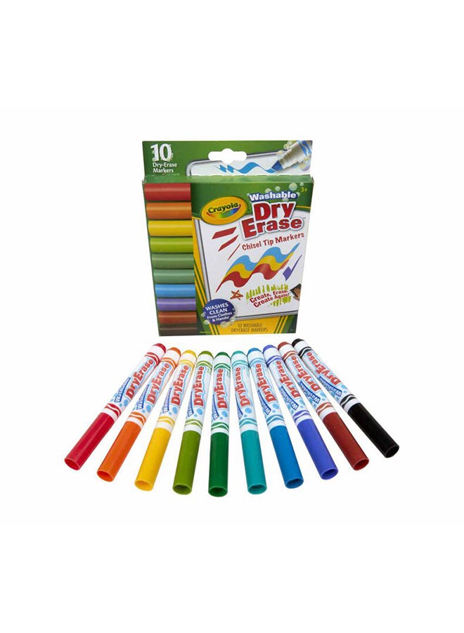 Crayola 10 Ct Wedge Tip Dry-Erase Markers  Washable - Image 1