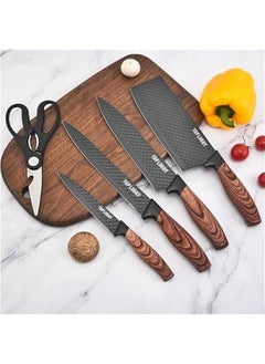 TRASSLE Knife Set, 6-Piece Professional Kitchen Knife Set for Chef, Super Sharp Knife Set with Universal Knife Block, Anti-Rust Stainless Steel Kitchen Knife Block Set, Ergonomical Design  - Image 3