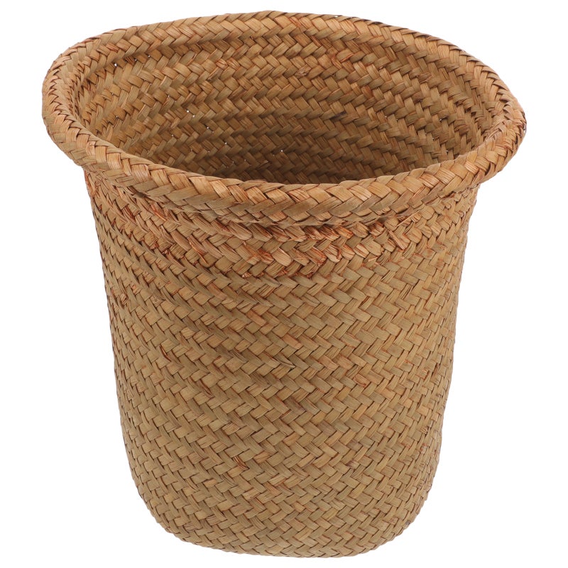 Woven Flower Basket Woven Storage Holder Natural Woven Flower Planter Round Basket - Image 2