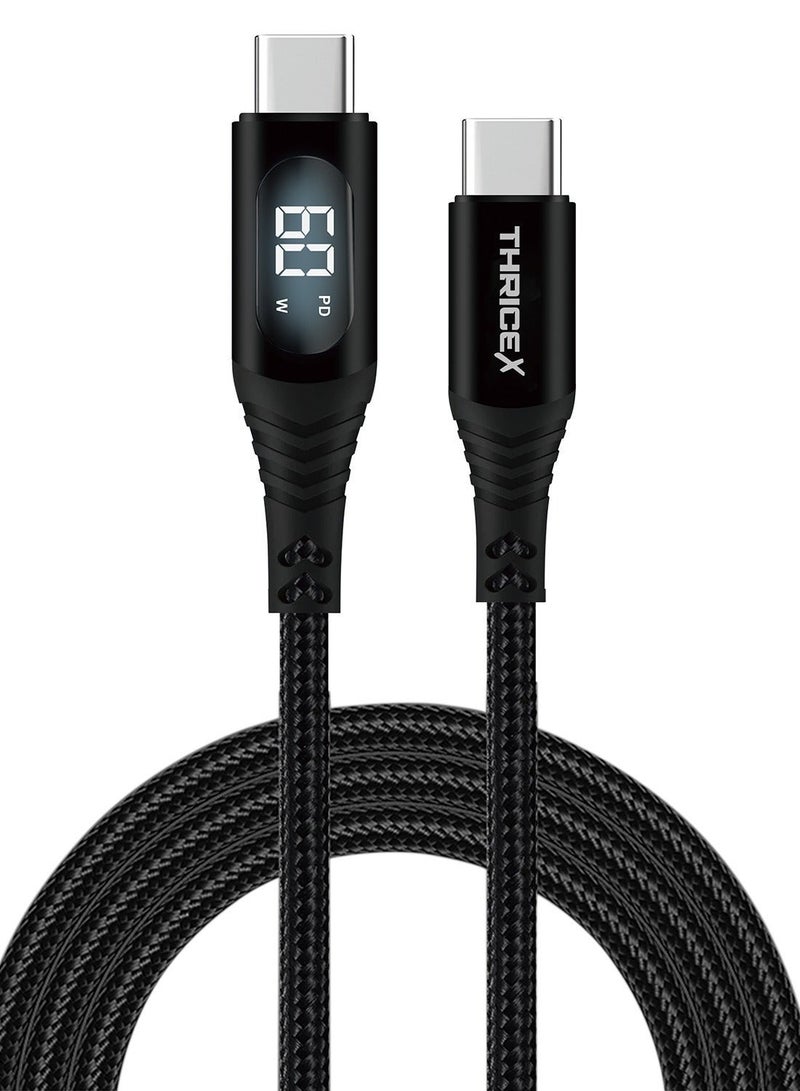 THRICEX 35W USB-C GaN Fast Charger Dual Port + 60W USB-C Cable, PD 3.0 Wall Charger for iPhone 16/15, Samsung Galaxy S24, Pixel, MacBook Air - Image 3