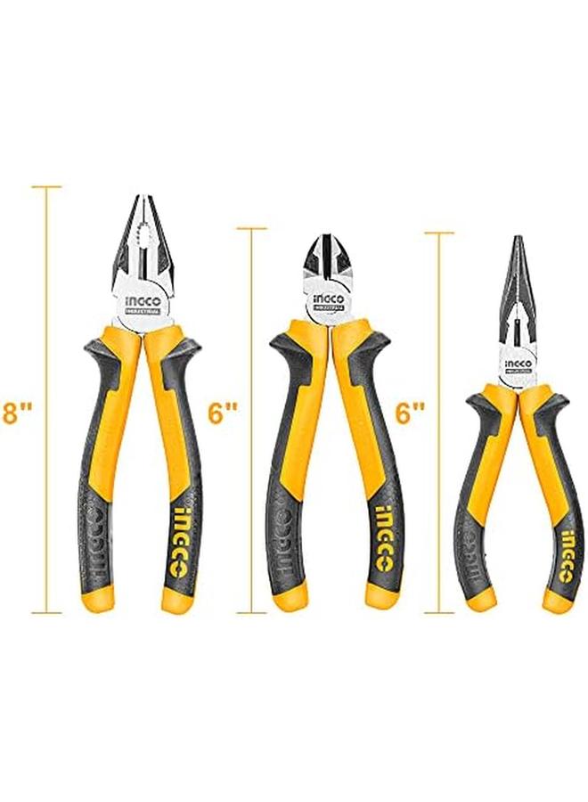 INGCO Hkps28318 Long Nose Diagonal Pliers 2 Pieces Set - Image 2