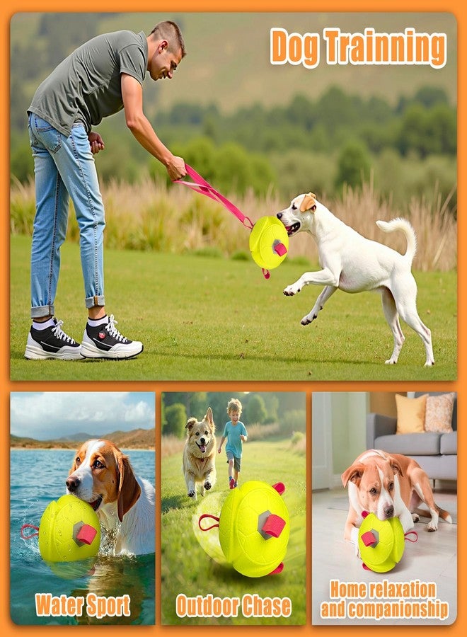 Moonorange 6 Inch Dog Ball Toys Interactive Soccer Ball with Straps for Tug of War Water Pet Toys Gifts for Puppy Birthday Indoor Outdoor for Fetch for Large Medium Dogs - Image 5