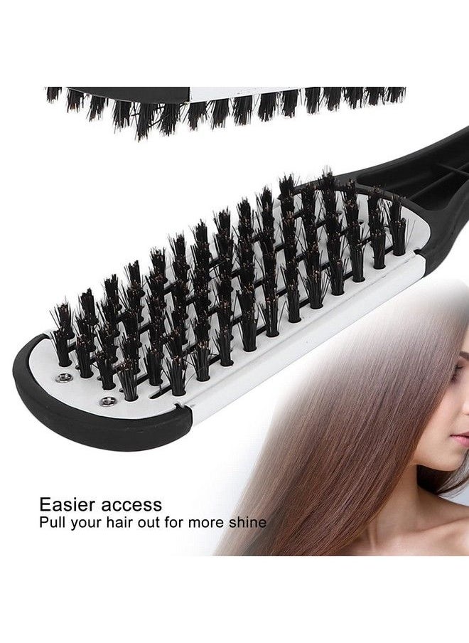 ZJchao - Double Brushes Comb Clamp Hair Brush Double Sided Brush Hair Straightening Double Sided Brush Comb Clamp Hair Brushes Styling Tool For Women Men Hairdressing Comb Double Brushes(White) - Image 1