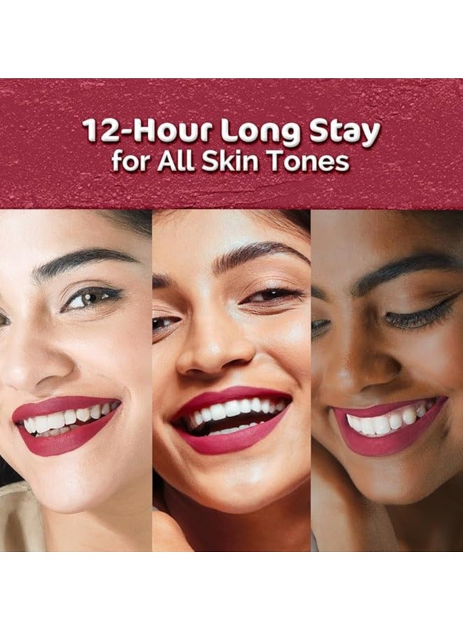 Mamaearth Moisture Matte Longstay Lipstick with Avocado Oil & Vitamin E for 12 Hour Long Stay - 05 Bubblegum Nude - 2 g - Image 5