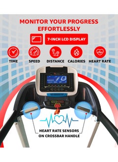 PowerMax Fitness Fitness Tda-350 (6Hp Peak) Treadmill For Home Use ,12 Pre-Set Max Pro Workout Session【Max User Wt.120Kg | 18 Level Auto Incline | Top Speed:18 Km/Hr | Spring Resistance】  - Image 2