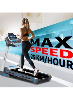 PowerMax Fitness Fitness Tda-350 (6Hp Peak) Treadmill For Home Use ,12 Pre-Set Max Pro Workout Session【Max User Wt.120Kg | 18 Level Auto Incline | Top Speed:18 Km/Hr | Spring Resistance】  - Image 3