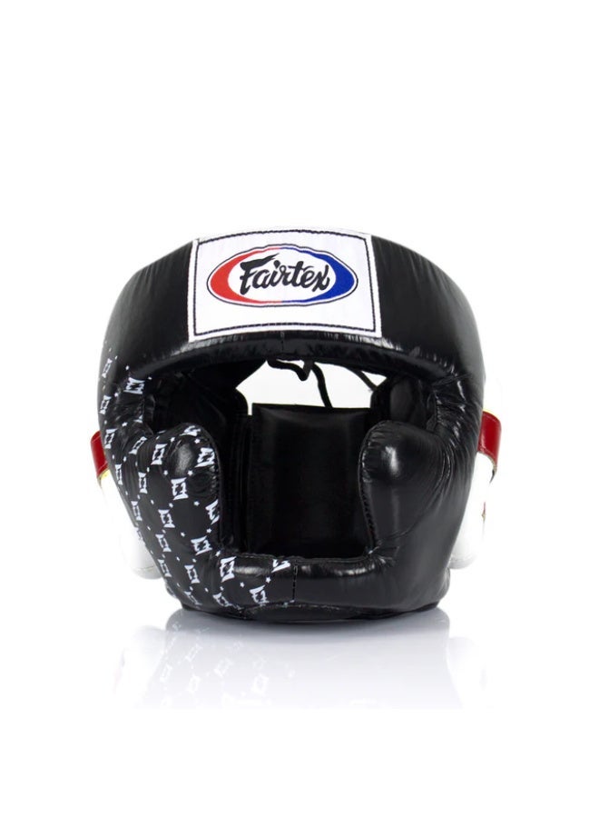 Fairtex HG10 Super Sparring Headguard – Black/White - Image 1