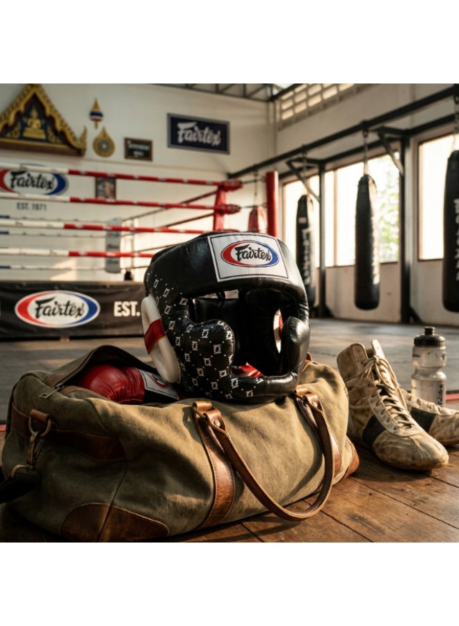 Fairtex HG10 Super Sparring Headguard – Black/White - Image 4