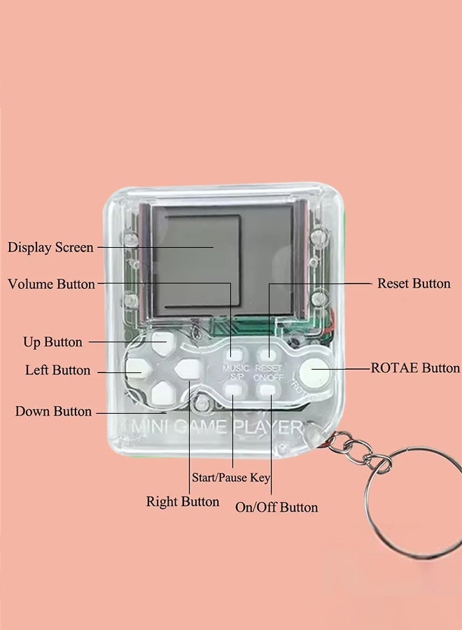 أجهزة ألعاب محمولة صغيرة رجعية ألعاب إلكترونية كلاسيكية جهاز ألعاب محمول باليد لعبة ألغاز للأطفال جهاز ألعاب هدية - أبيض - Image 5