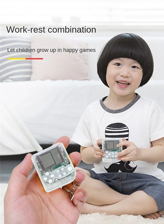 أجهزة ألعاب محمولة صغيرة رجعية ألعاب إلكترونية كلاسيكية جهاز ألعاب محمول باليد لعبة ألغاز للأطفال جهاز ألعاب هدية - أبيض - Image 4