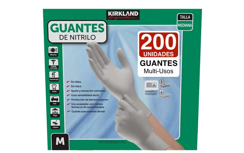 Kirkland Signature Nitrile Gloves, Box of 200, Medium for Health Care, Food Service, Home other uses.... - Image 1