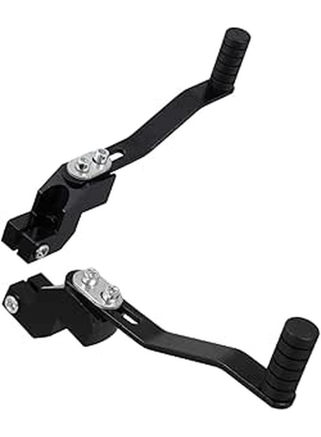 2Pcs Black Aluminum Alloy Motorcycle Gear Shift Lever Pedal Universal ATV Dirt Bike - Image 1