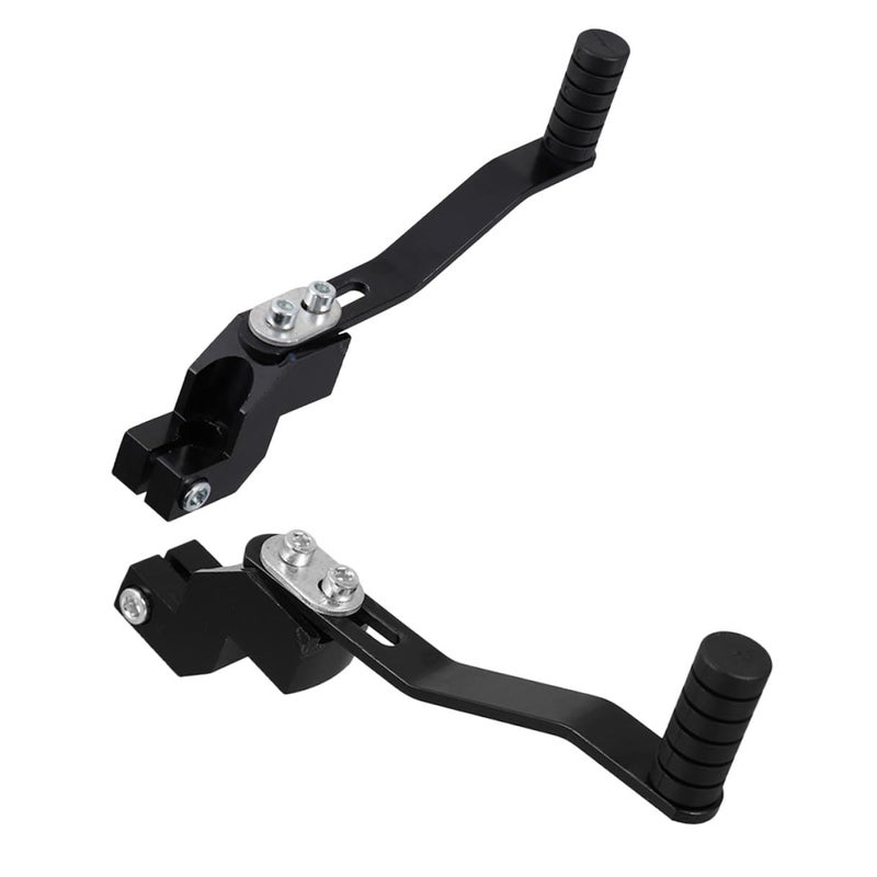 2Pcs Black Aluminum Alloy Motorcycle Gear Shift Lever Pedal Universal ATV Dirt Bike - Image 2