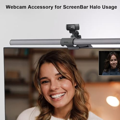 JCWINY Web cam Accessory ScreenBar Halo, Webcam Stand for Monitor Light Bar Angle Adjustable Computer Light Webcam Mount for BENQ Quntis Monitor Lamp Super Strong Nano Adhesive Mount - Image 2