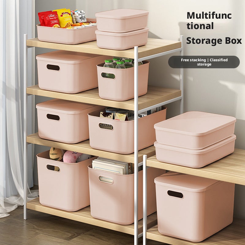 Large Capacity Storage Box with Lid, Plastic Organization Box for Home - Image 4