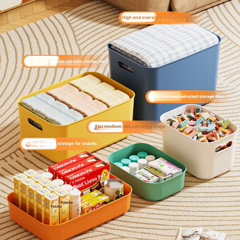 Large Capacity Storage Box with Lid, Plastic Organization Box for Home - Image 3