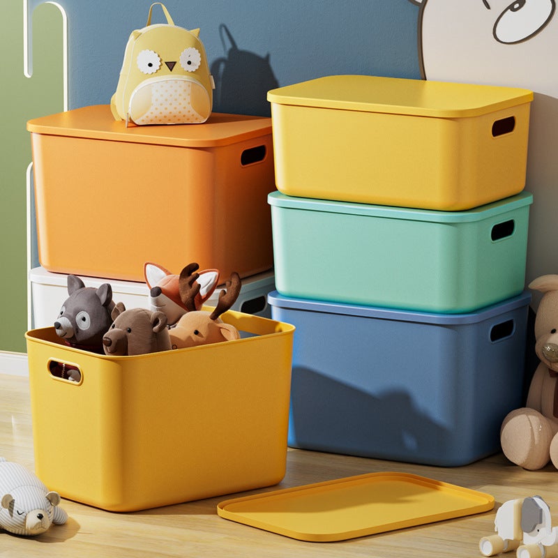Large Capacity Storage Box with Lid, Plastic Organization Box for Home - Image 1