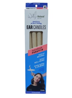 WALLYS NATURAL Handcrafted With Paraffin Ear Candles Set of 4 Pieces  - Image 2