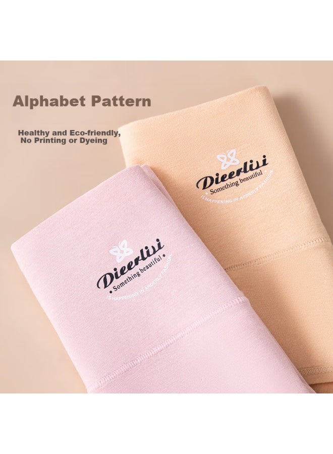 Gujin Women's High-waist Cotton Antibacterial Seamless Tummy Control Breathable Briefs 3-pack - Image 5